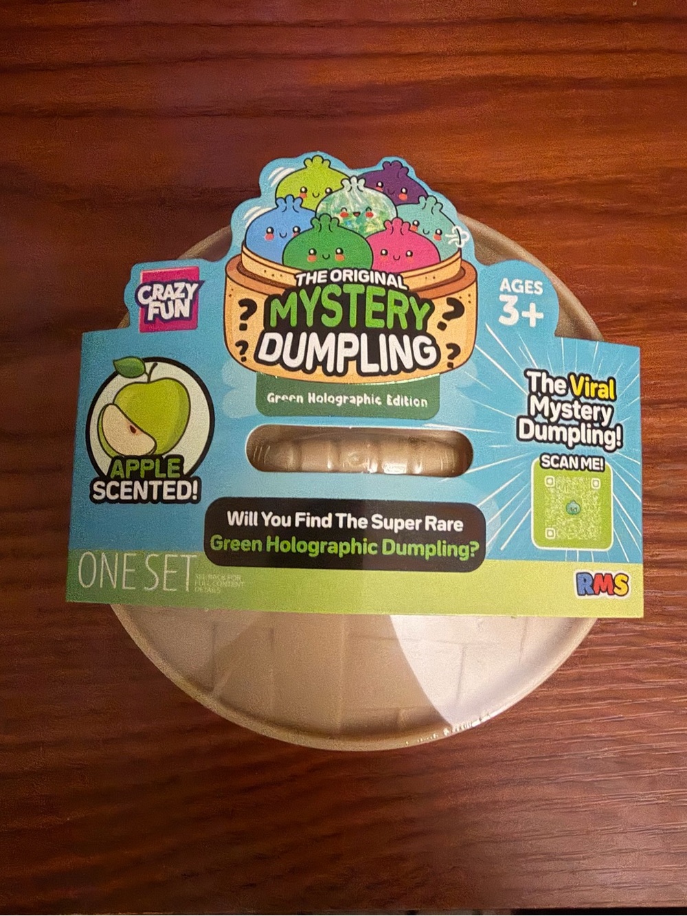 The Original RMS Five Below mystery squishy dumpling green apple holographic